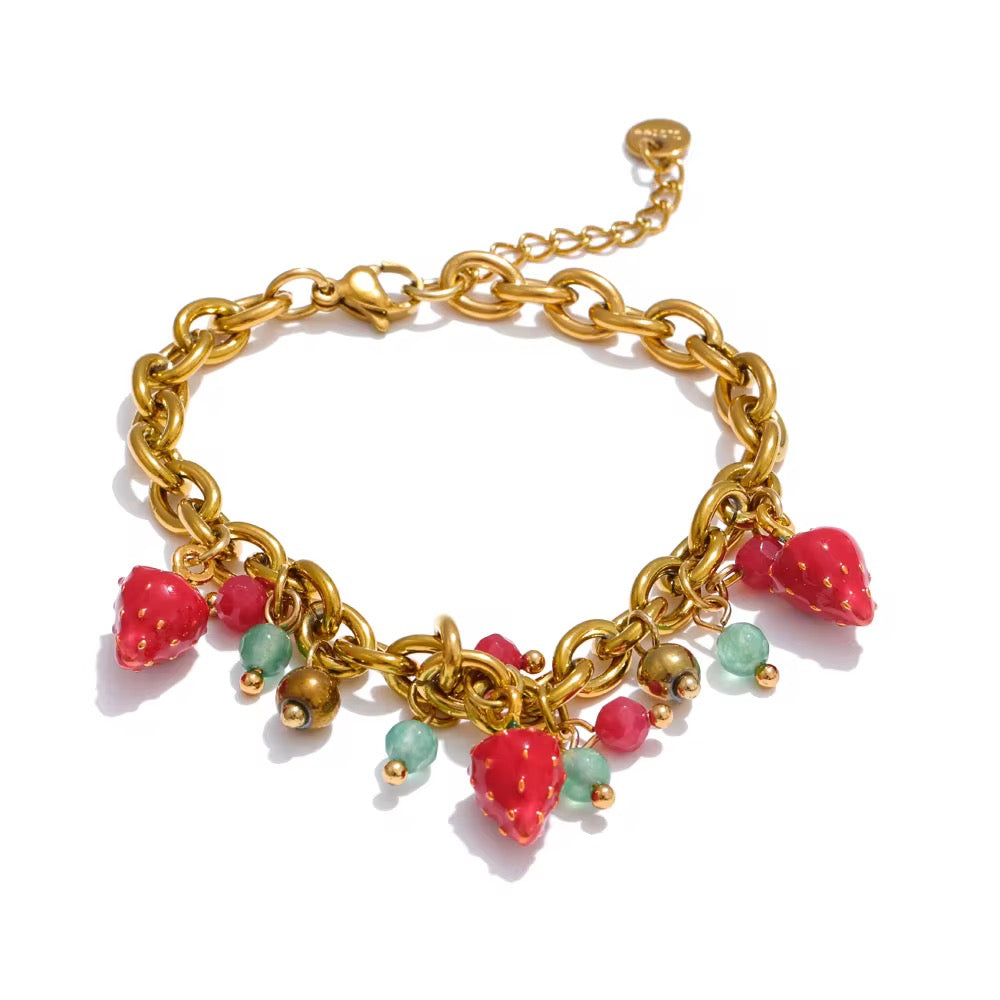 STRAWBERRY CHARM - BRACELET