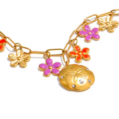 FLOWER CHARM - NECKLACE