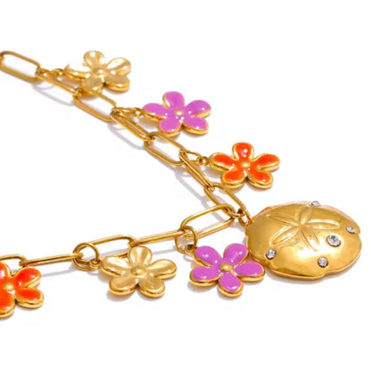 FLOWER CHARM - NECKLACE